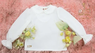 شومیز یقه ب مدل 129 دخترانه تریسین