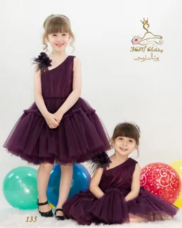 پیراهن تور پرنسسی دخترانه مدل 135 تریسین