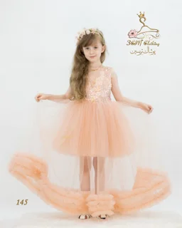 پیراهن پرنسسی دخترانه مدل 145 تریسین