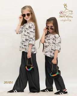 شومیز نخی با شلوار مدل 201 دخترانه تریسین