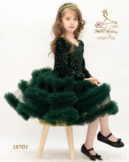 پیراهن زیبای پرنسسی دخترانه مدل 187 تریسین