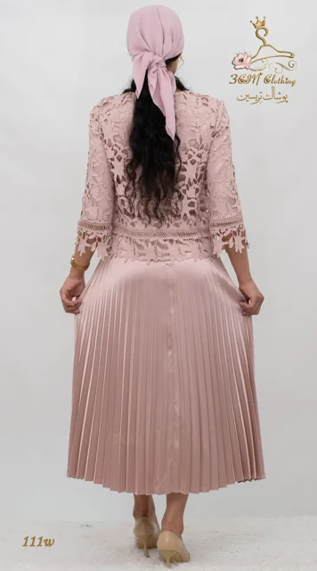 نمای پشت پیراهن مجلسی ساتن LX مشکی تریسین | Trisin Evening Dress Black LX Satin