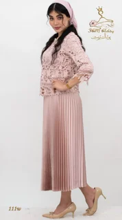 نمای بغل چپ پیراهن مجلسی ساتن LX مشکی تریسین | Trisin Evening Dress Black LX Satin