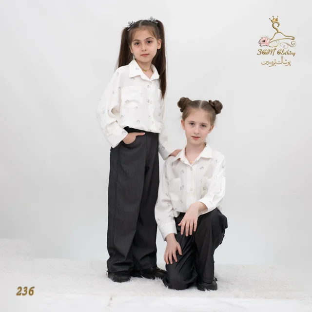 نمای تنخور مدل شومیز کرپ مازراتی کجراه سفید شیری تریسین | Shirt Blouse