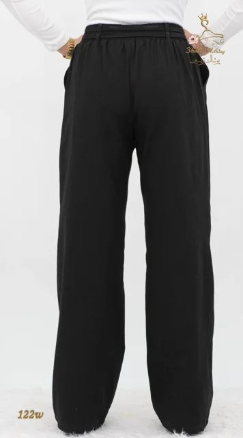 نمای پشت شلوار لینن ایرانی مشکی تریسین | Trisin Pants / Trousers Black Iranian Linen