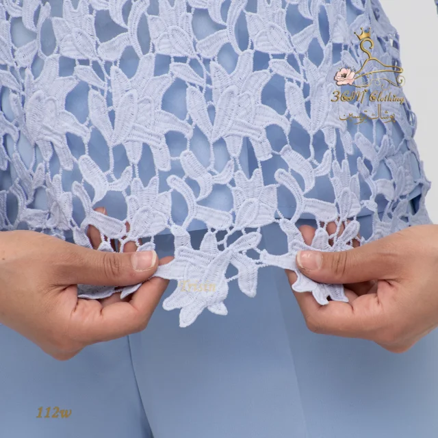 نمای جزئیات شومیز شلوار ساندویچی - پفکی مشکی تریسین | Trisin Pants paper Black 3D Spacer
